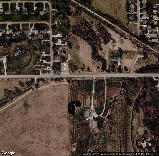 Aerial view of Appleberry Farm in Marshalltown, IA
