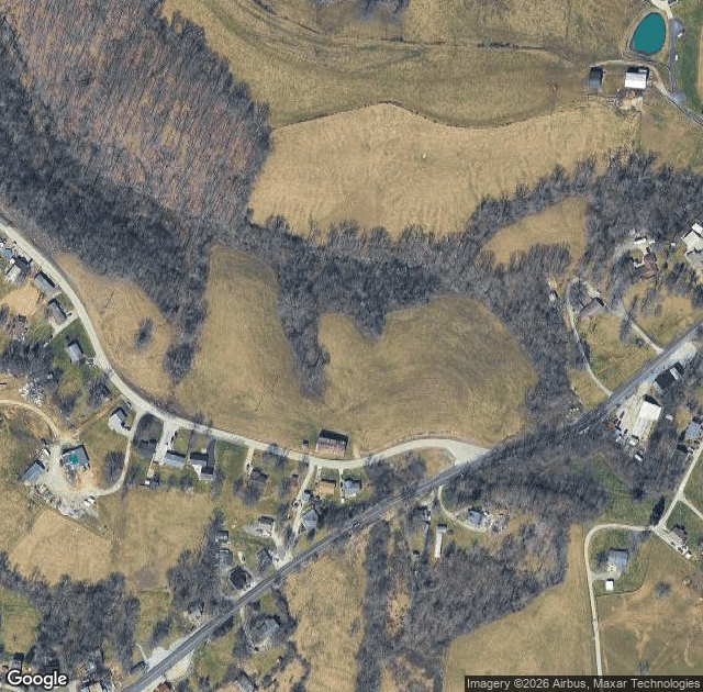 Aerial view of Ayer's Family Orchard in Owenton, KY