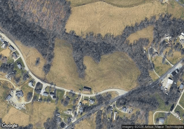 Aerial view of Ayer's Family Orchard in Owenton, KY