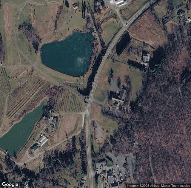 Aerial view of Critzer Family Farm in Afton, VA
