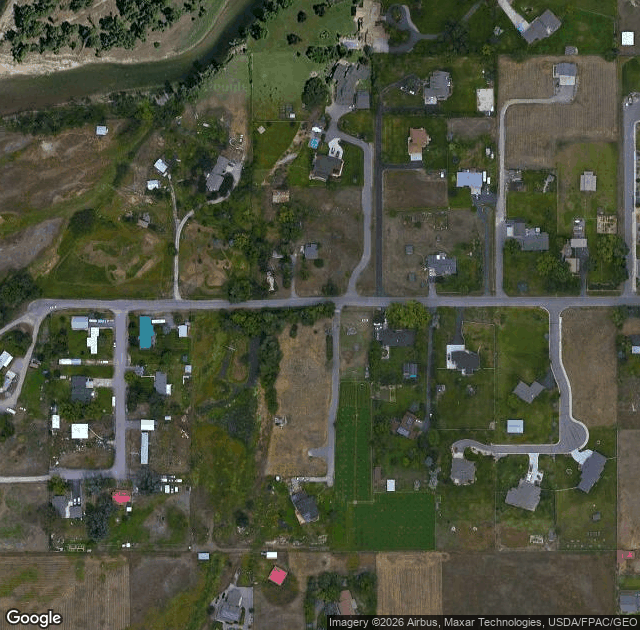Aerial view of Green Bench Orchard in Missoula, MT