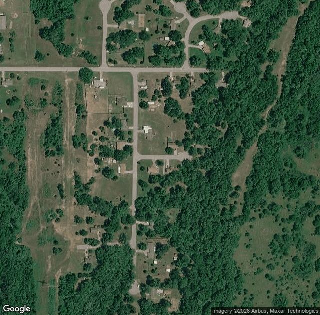 Aerial view of High-Fence Farm LLC in Sand Springs, OK