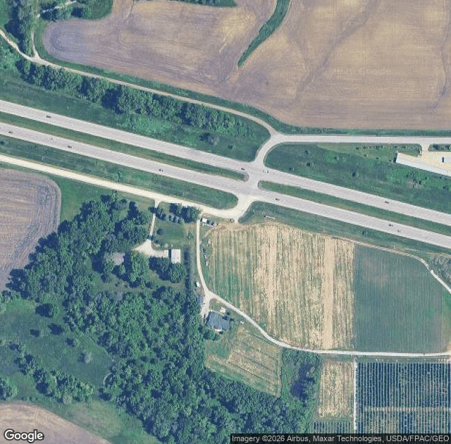 Aerial view of Iowa Orchard in Granger, IA