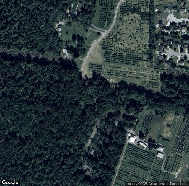Aerial view of Pryor's Orchard in Thurmont, MD