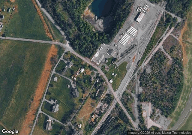Aerial view of Rinker Orchards in Stephens City, VA