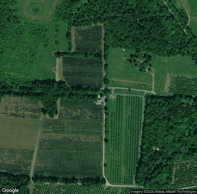 Aerial view of Sunrise Orchards in Cornwall, VT