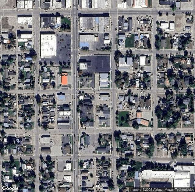 Aerial view of Tyler's Rocky Point Orchard in Emmett, ID