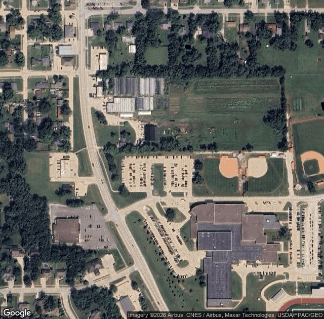 Aerial view of Wills Family Orchard in Adel, IA